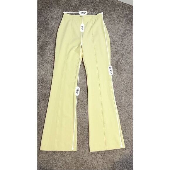 Women’s GUESS Yellow Flare Pants Work Slacks 8 - Picture 5 of 8